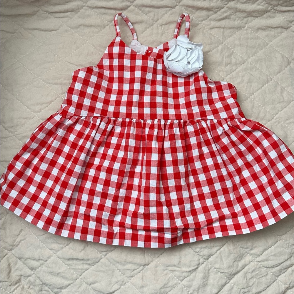 Janie and Jack gingham peplum top, size 3